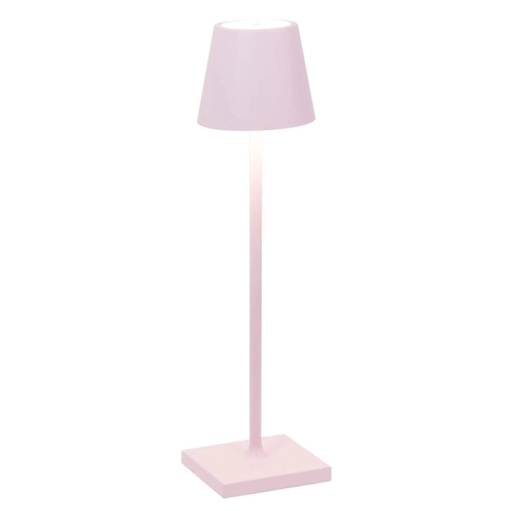 Luminária de Mesa Zafferano Poldina Micro Rosa 27cm