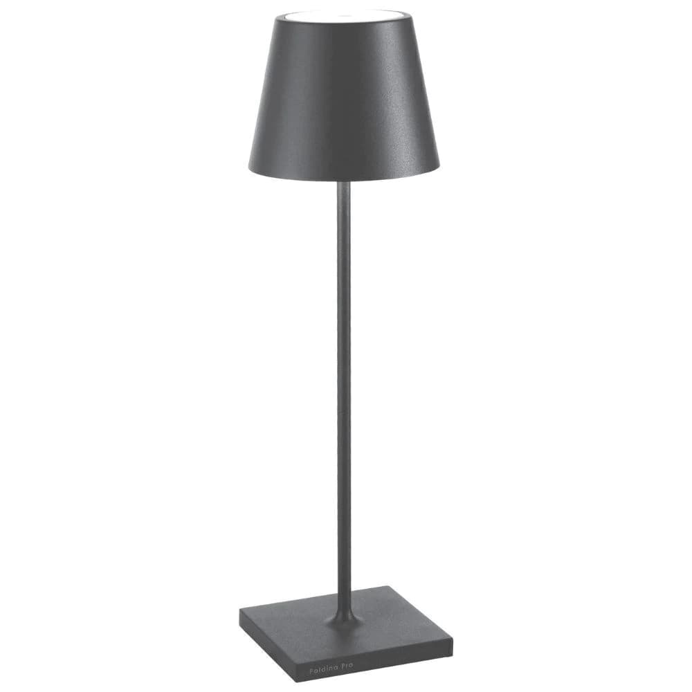 Luminária de Mesa Zafferano Poldina Pro Cinza 38cm