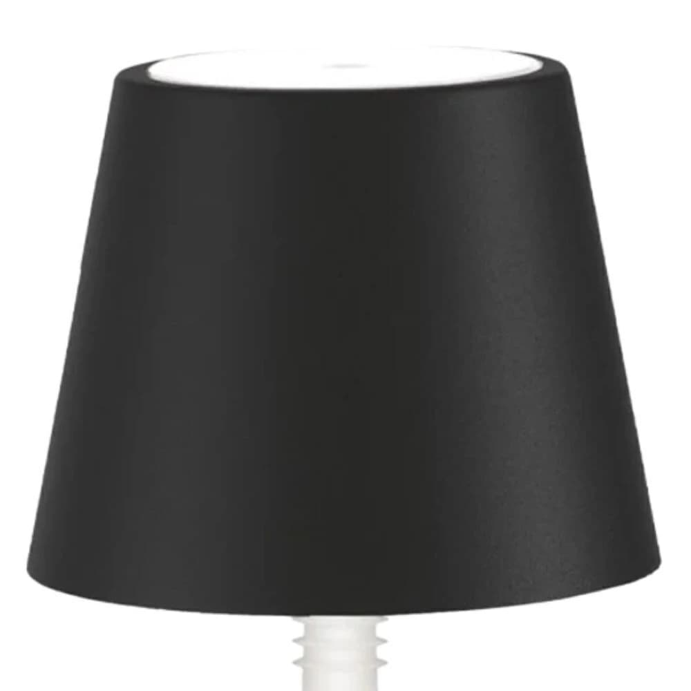 Luminária de Mesa Zafferano Stopper Preta 11cm