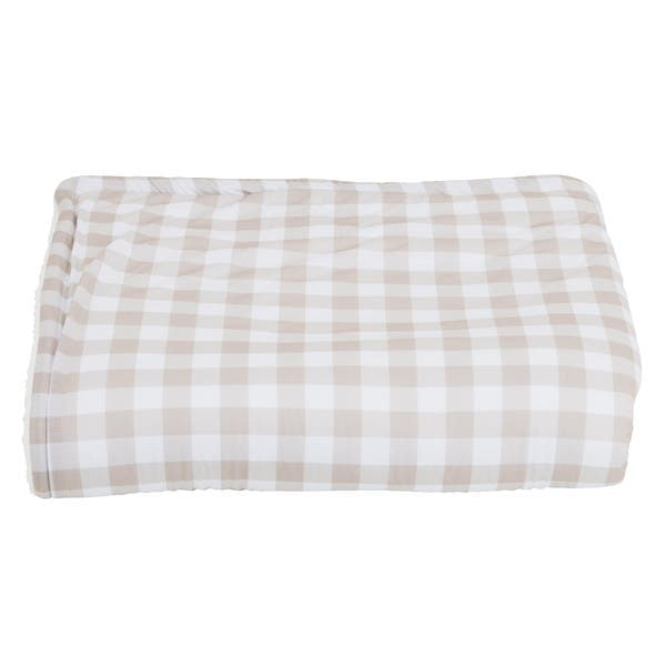 Manta Infantil Vichy Bege 90x150cm The Mini Forest