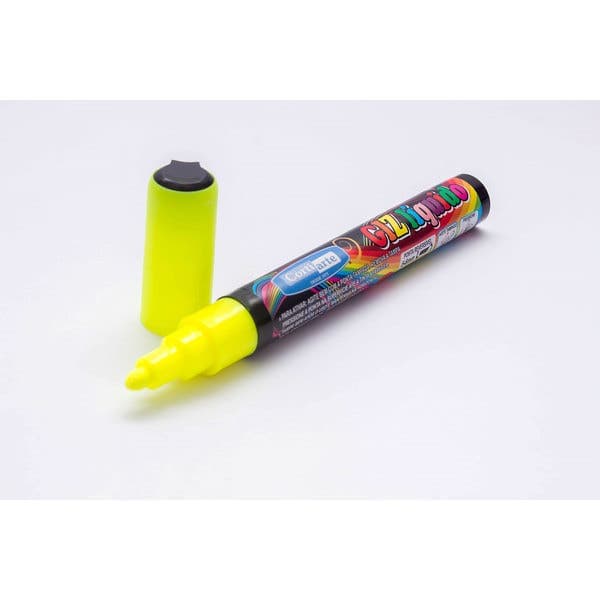 Marcador Giz Líquido Amarelo para Lousa Preta e Vidro 5mm