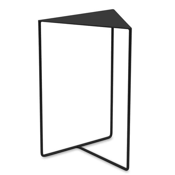 Mesa de Apoio para Jardim Metal 50x40x40cm Preto Tripe Tamtum