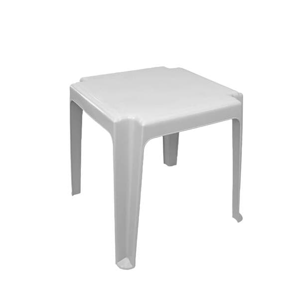 Mesa de Apoio para Jardim Quadrado em Plástico 45x45cm Gelo Antares