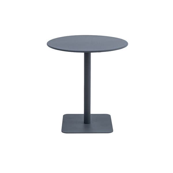 Mesa de Apoio Redonda 70cm Alumínio Cinza Athens Plicosa