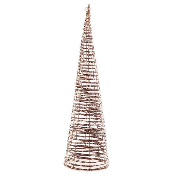 Mini Árvore de Natal Rattan Dourada 60x18cm Cromus