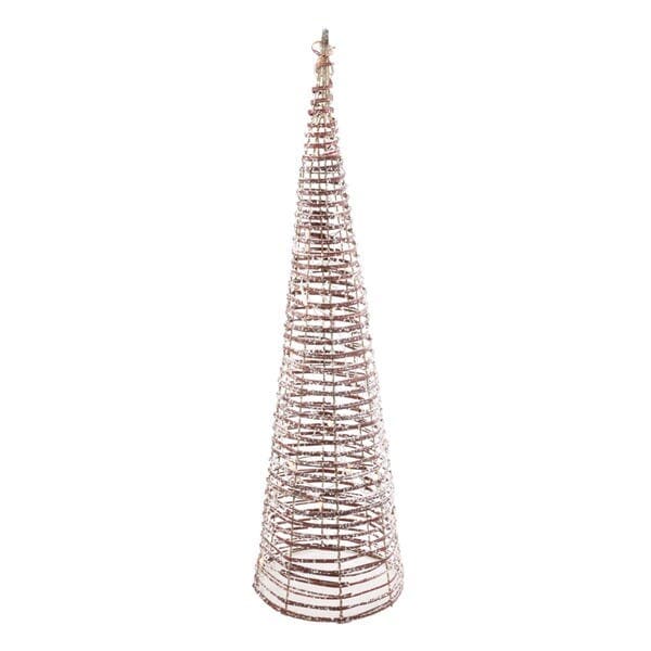 Mini Árvore de Natal Rattan Dourada 80x22cm Cromus