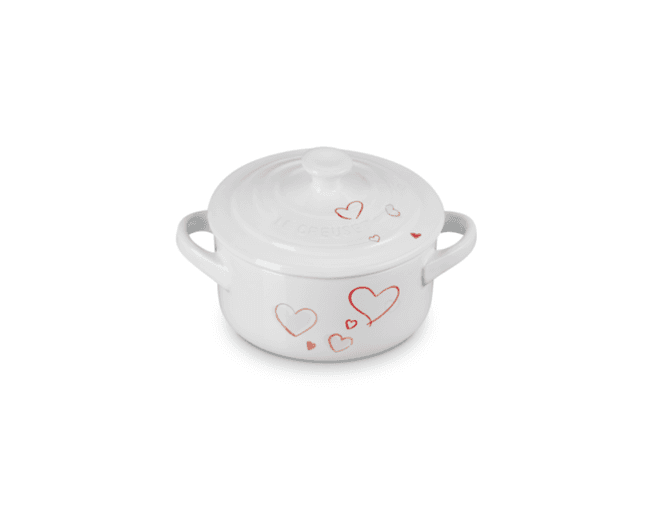 Mini Cocotte Mon Coeur Le Creuset Branco 250 ml