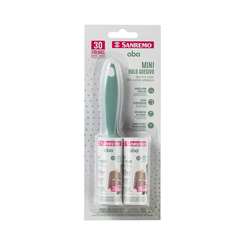 Mini Rolo Adesivo 30 Folhas com Refil Verde - Sanremo