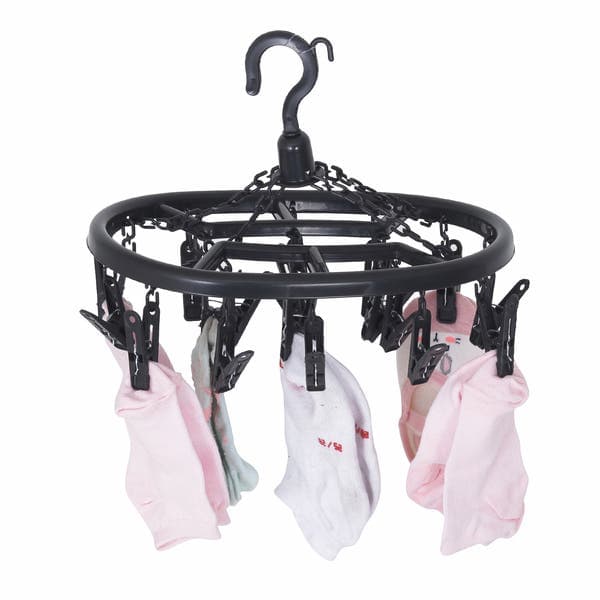 Mini Varal Multiuso 18 Pregadores de Roupas Preto Secalux