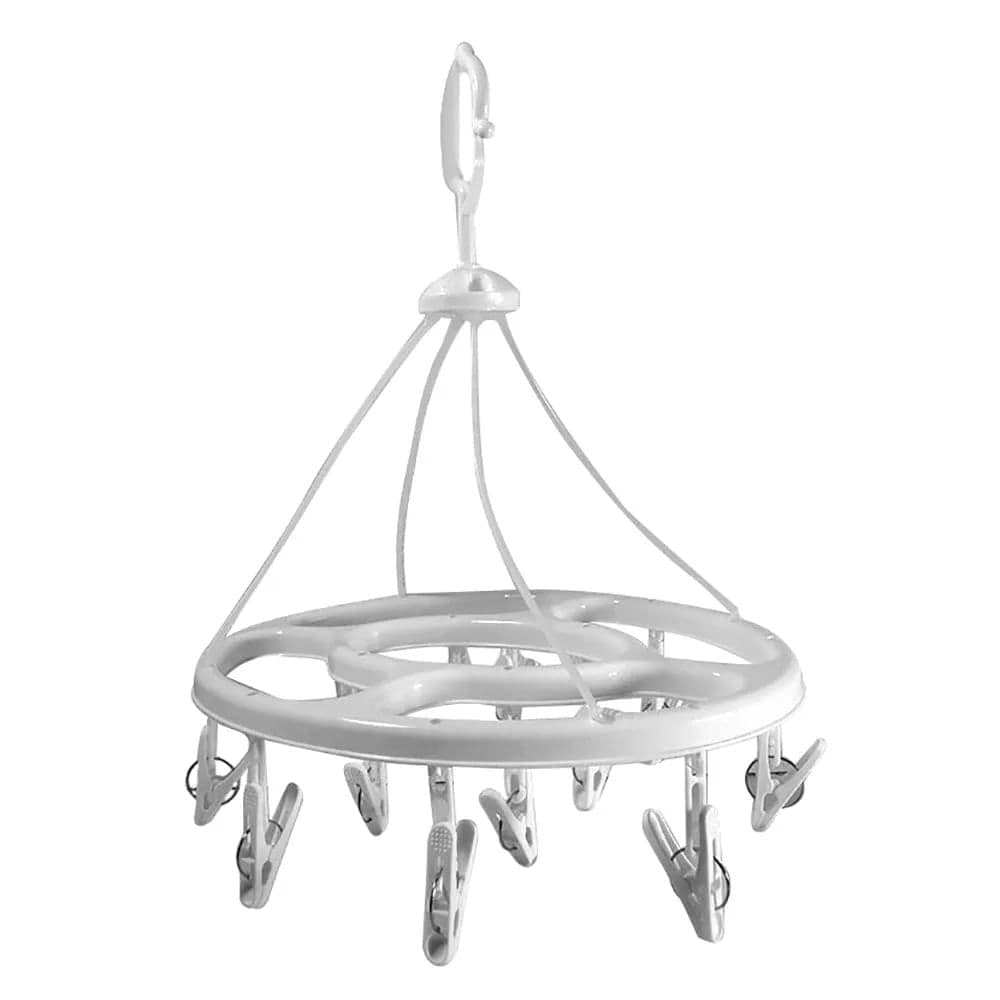 Mini Varal Redondo com 12 Pregadores Branco - Home Space