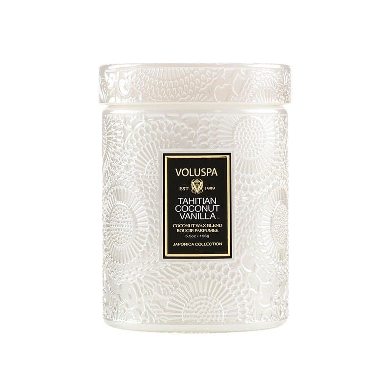 Mini Vela Pote Vidro 50h Relevo Tahitian Coconut - Voluspa