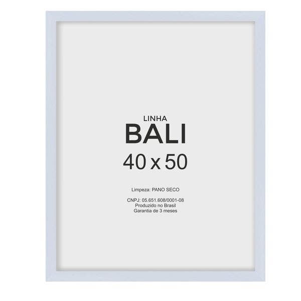 Moldura Pronta Bali Branco Madeira Pinus para Fotos de 40x50cm
