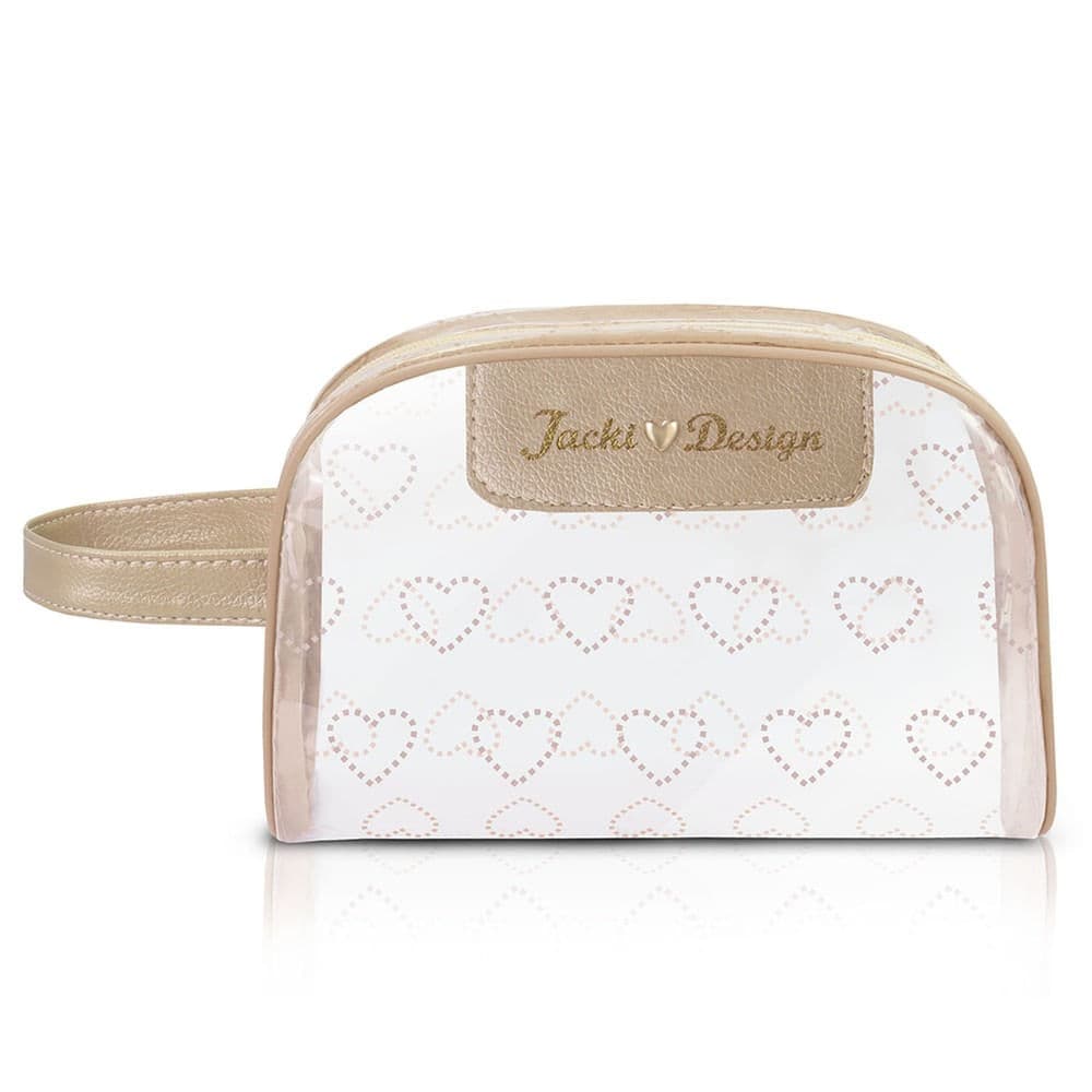 Nécessaire com Alça Love Dourado - Jacki Design