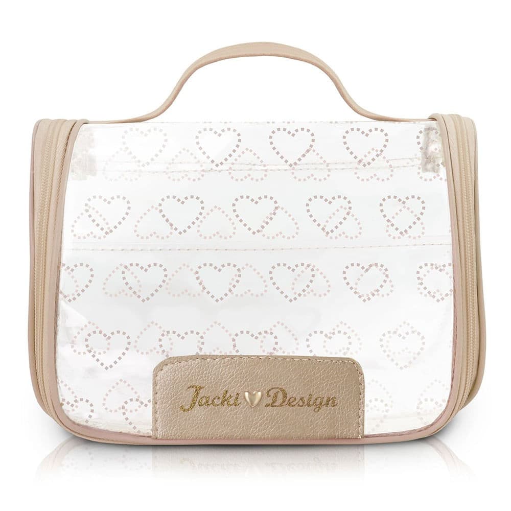 Nécessaire de Viagem Love Dourado - Jacki Design