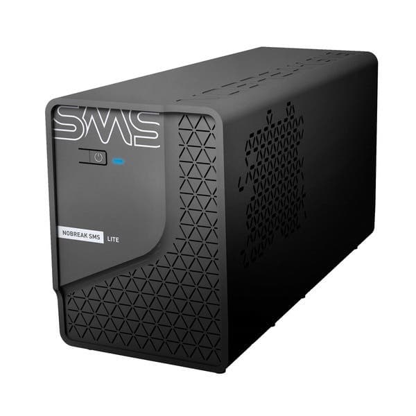 Nobreak 600VA Lite Bivolt 4 Tomadas Preto SMS