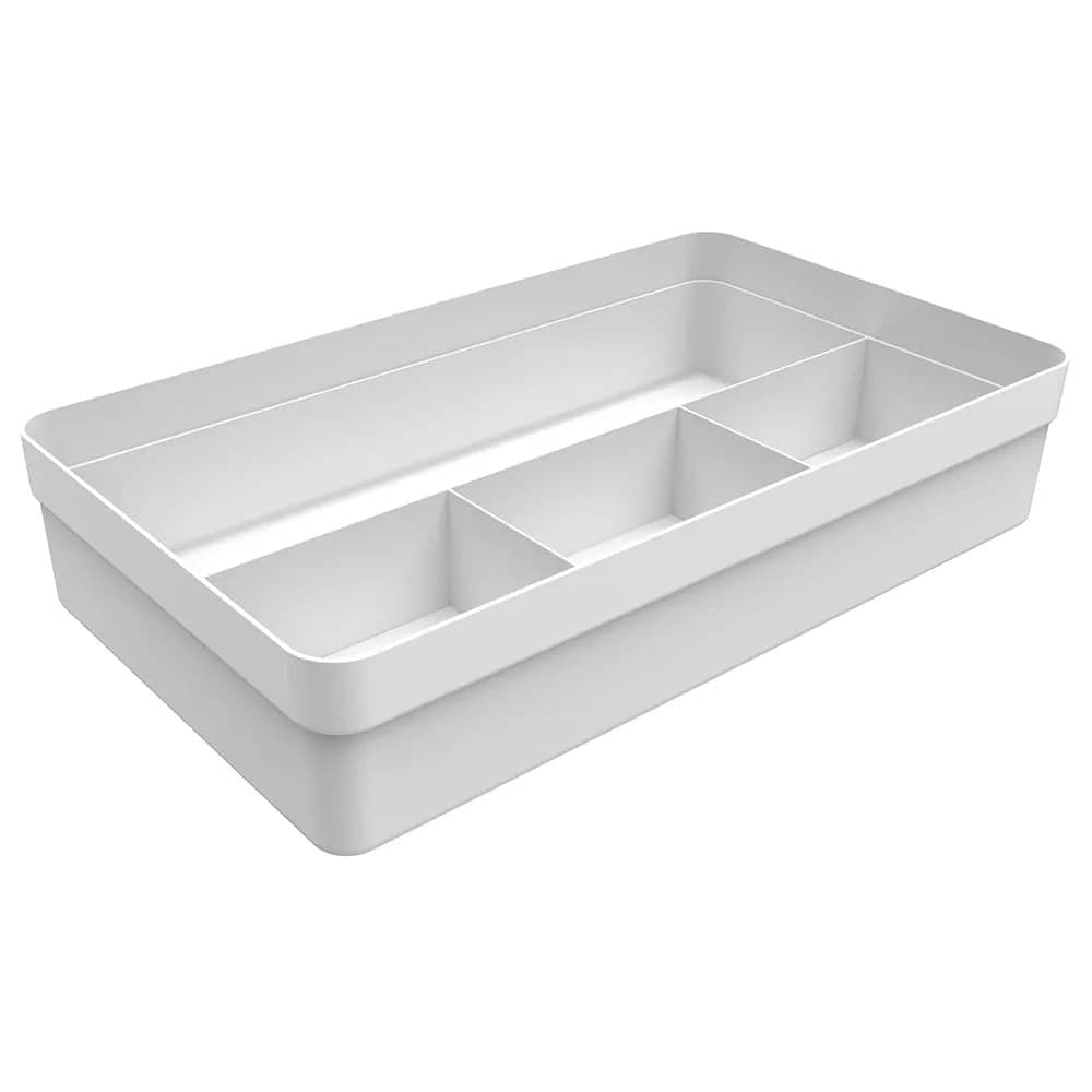Organizador de Gavetas Logic 4 Divisórias 20x34,5cm Branco - Ou