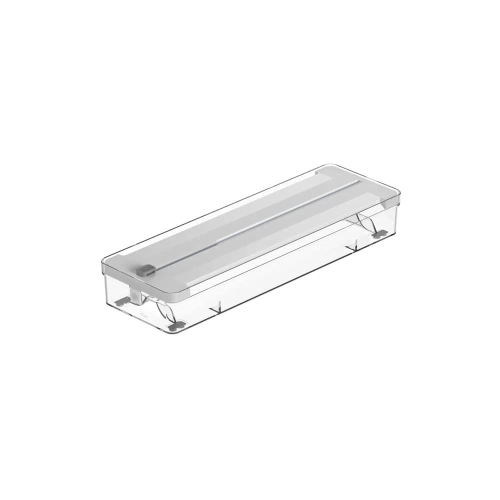 Organizador de Rolos Duplo e Cortador Clear Branco - Ou