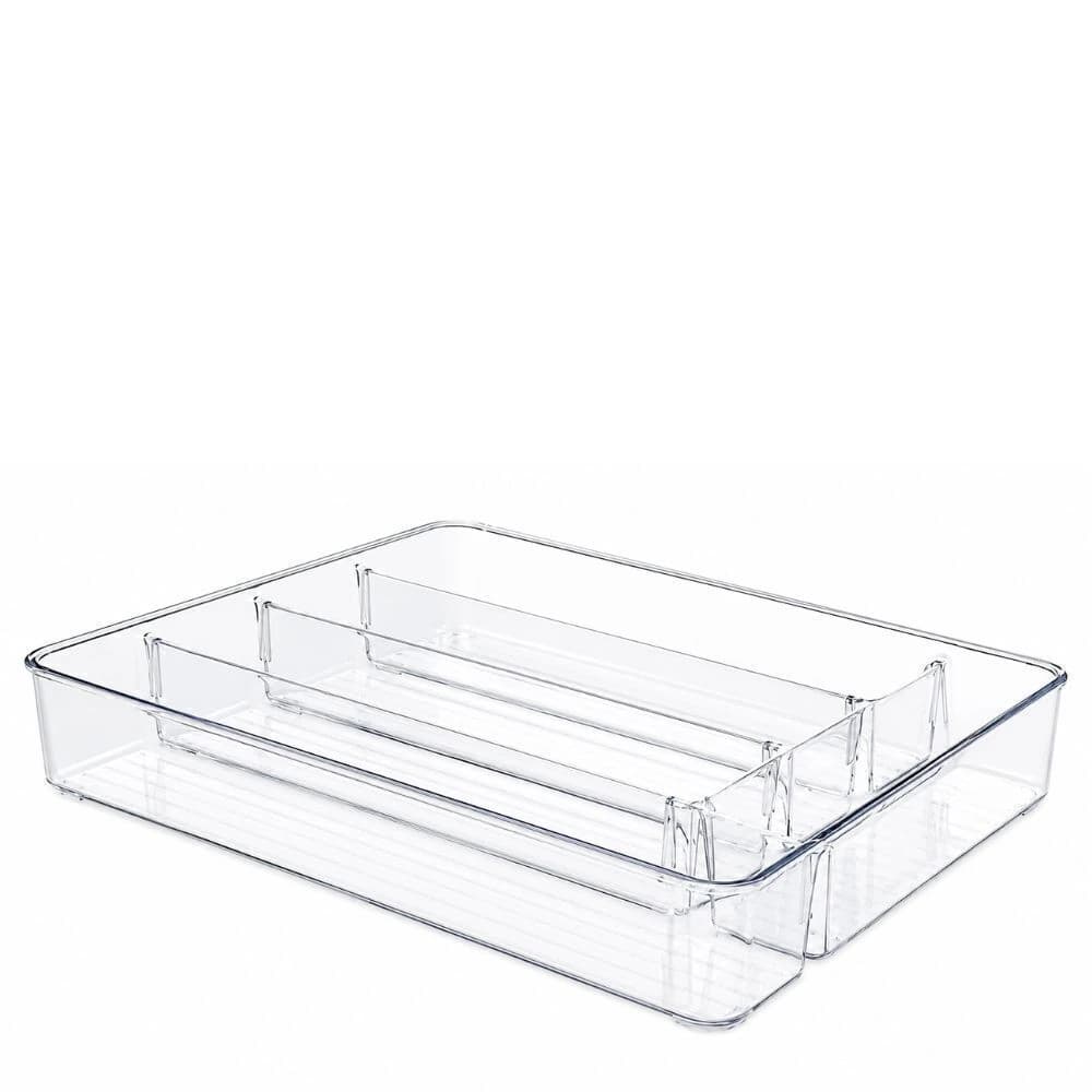 Organizador de Talheres de Acrílico 5 Divisórias 36x28x5cm