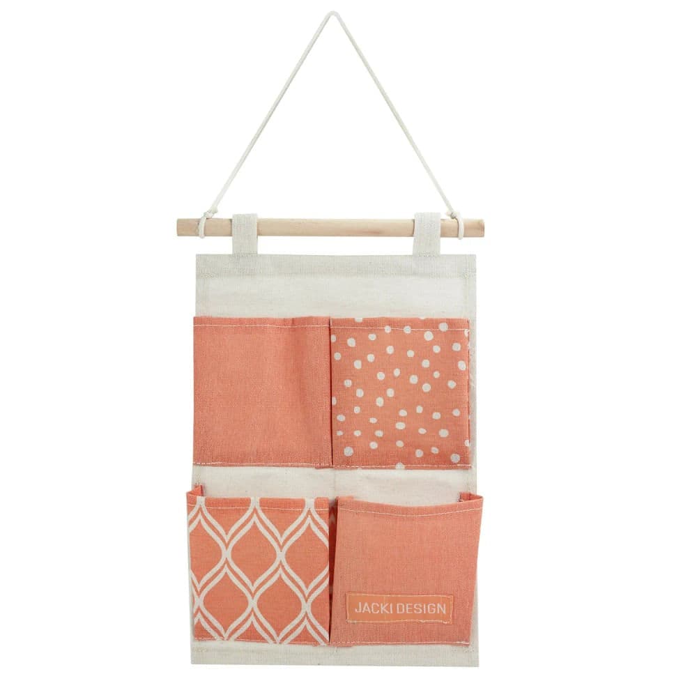 Organizador Multiuso de Pendurar Loft 34x22cm Salmão - Jacki Design