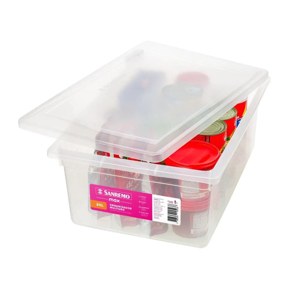 Organizador Multiuso Max 20l Transparente - Sanremo