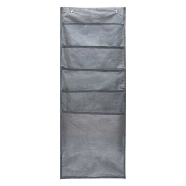 Organizador Suspenso Tecido Cinza 75x30x3cm 5 Divisões Util UD
