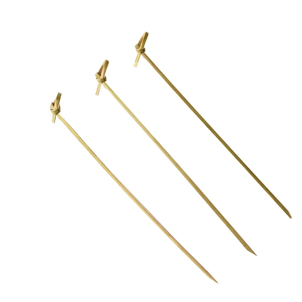 Palito para Petiscos 20 Unidades 18cm Laço - Silver Plastic