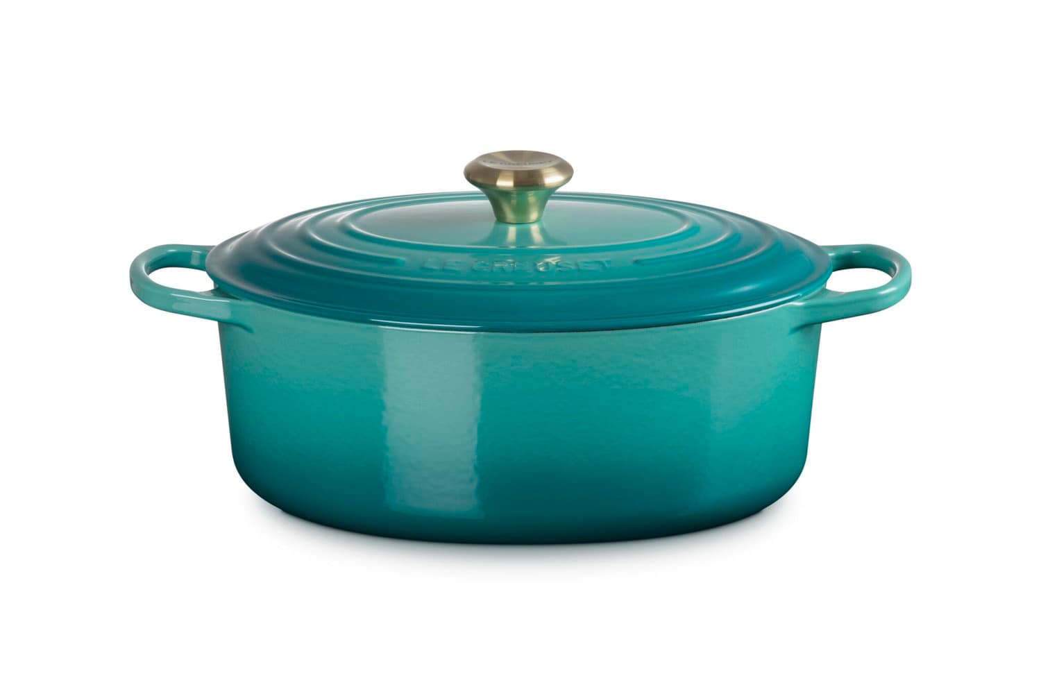 Panela Oval Signature Le Creuset Bleu Riviera 31 cm
