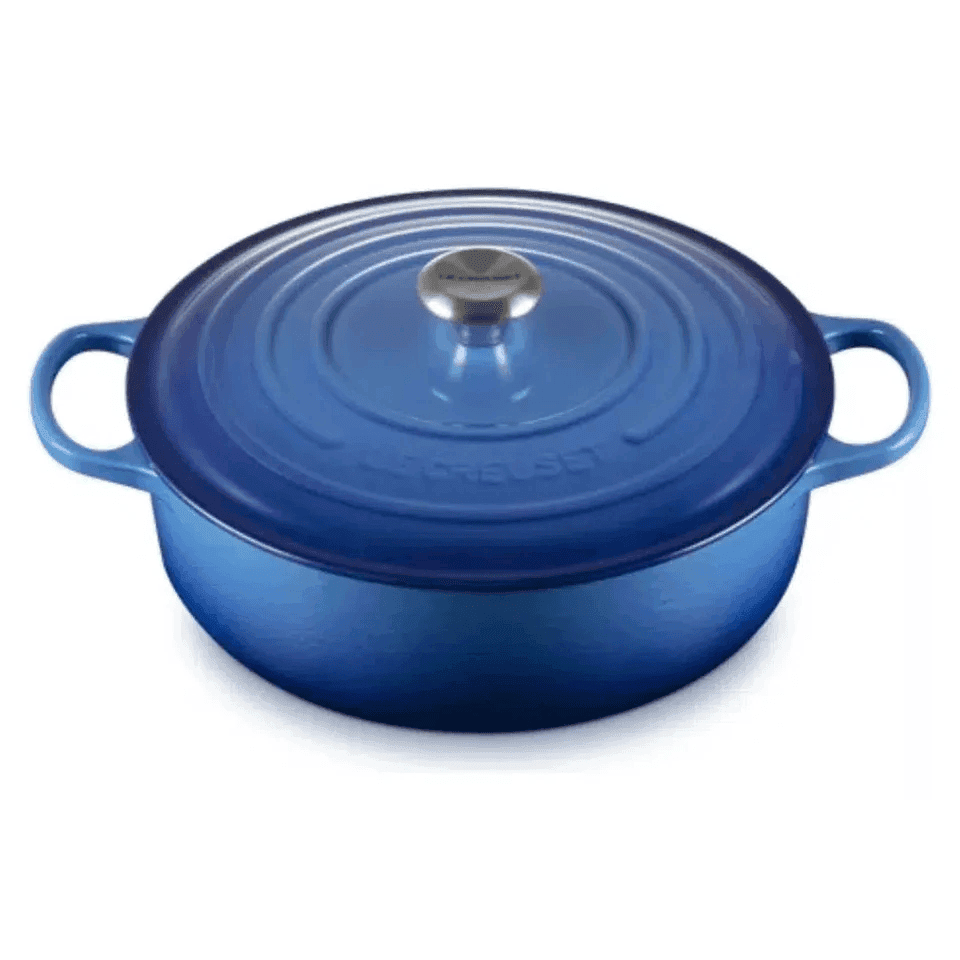 Panela Redonda Risotto Signature Le Creuset Azure Blue 30 cm