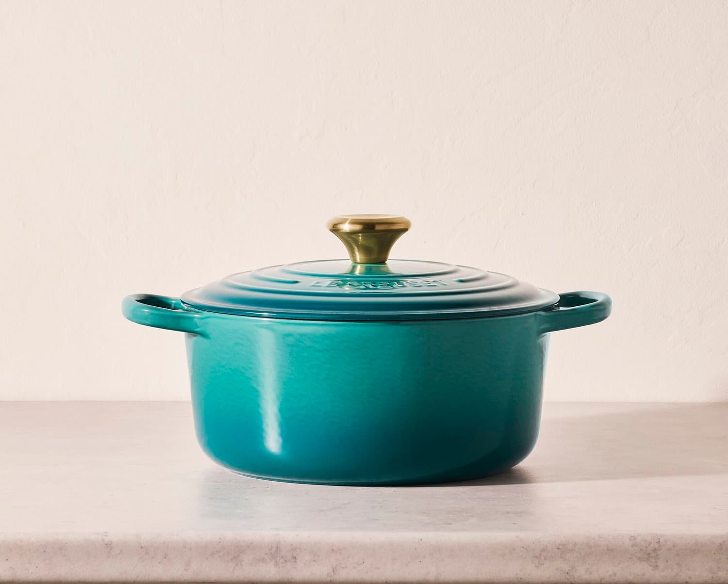 Panela Redonda Signature Le Creuset Bleu Riviera 22 cm