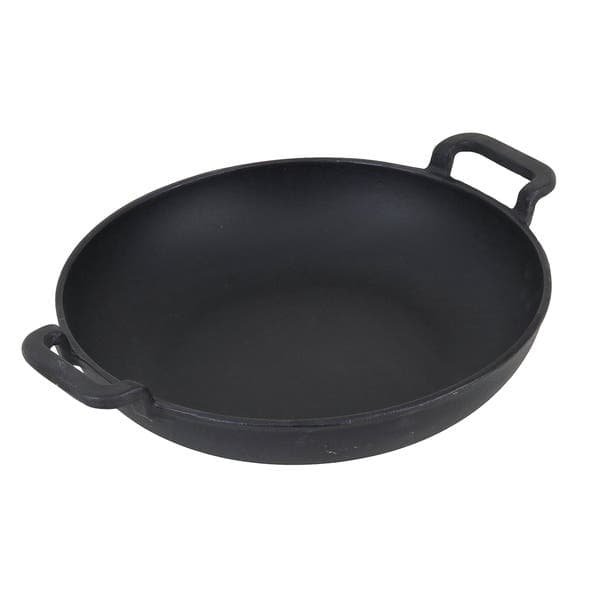 Panela Wok de Ferro Fundido para Churrasqueira 34cm Naterial