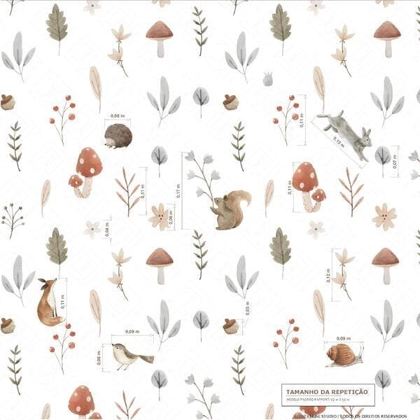 Papel de Parede de Poliéster e PVC Boho Colorido 1,7x1m Muse