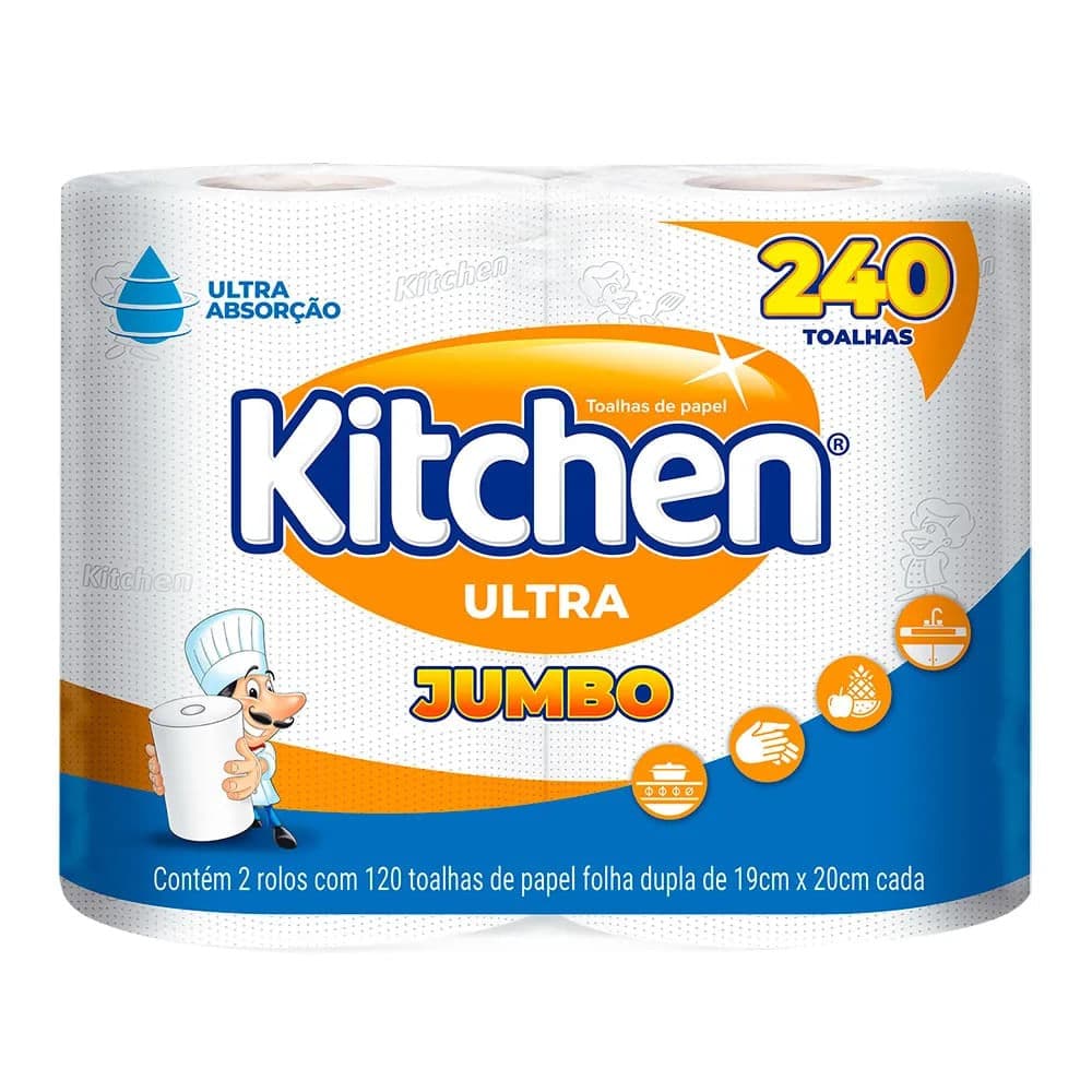 Papel Toalha Jumbo 240 Folhas - Kitchen