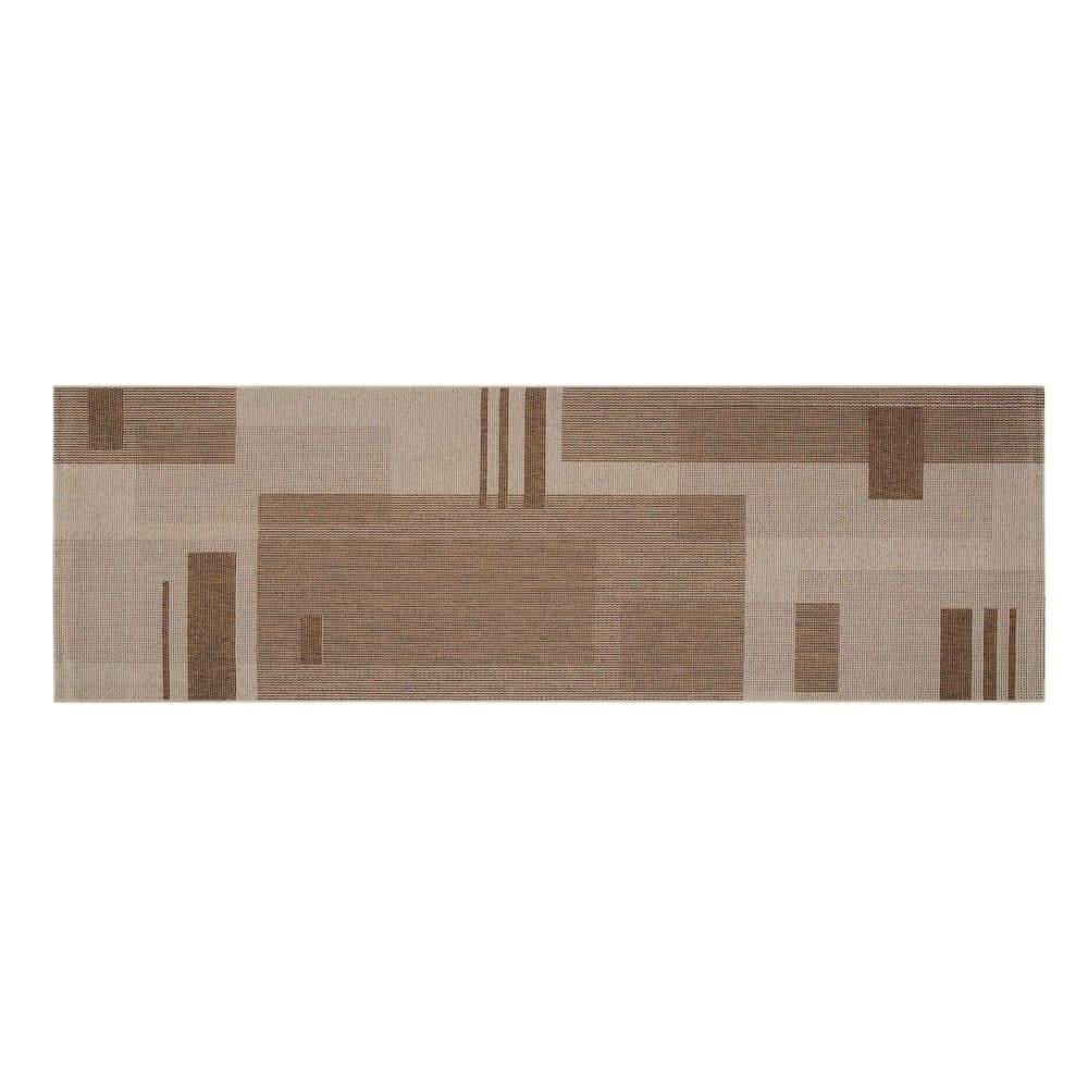 Passadeira Eco-nat Painel 57x180cm Bege e Marrom - Têxtil J. Serrano