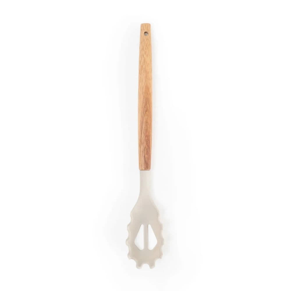 Pegador de Massa De Silicone com Cabo De Madeira 32cm Cinza - Mozcada