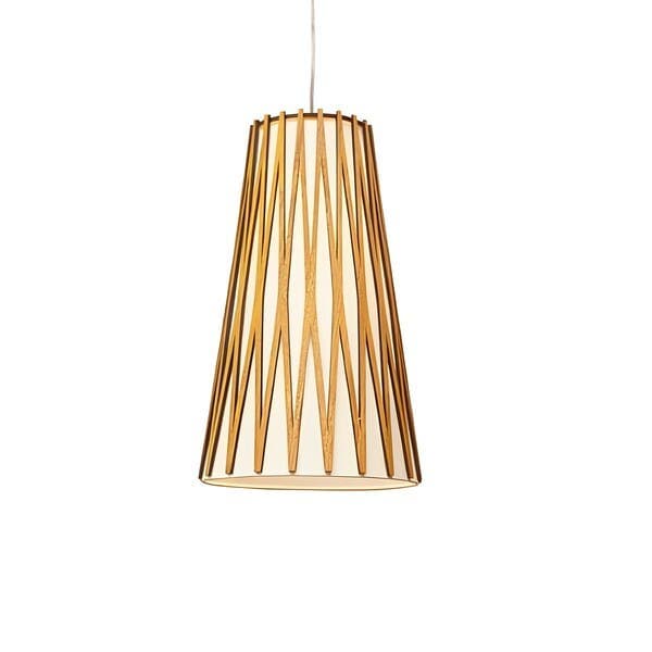 Pendente 1 Lâmpada 60cm Madeira IP20 Cocar Fox Lustres