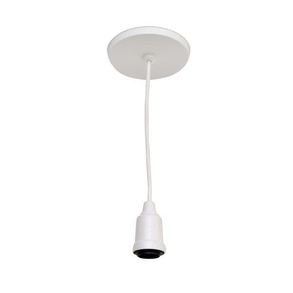 Pendente 1 Lâmpada Metal Branco Color Espaço Luz
