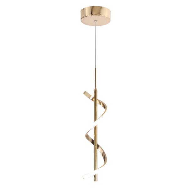 Pendente Cilindro Com LED Metal e Silicone Dourado LP-601D Nitrolux