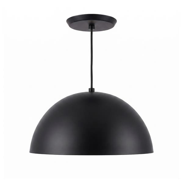 Pendente com Led em Alumínio Preto Meia Lua 6003 Pantoja & Carmona
