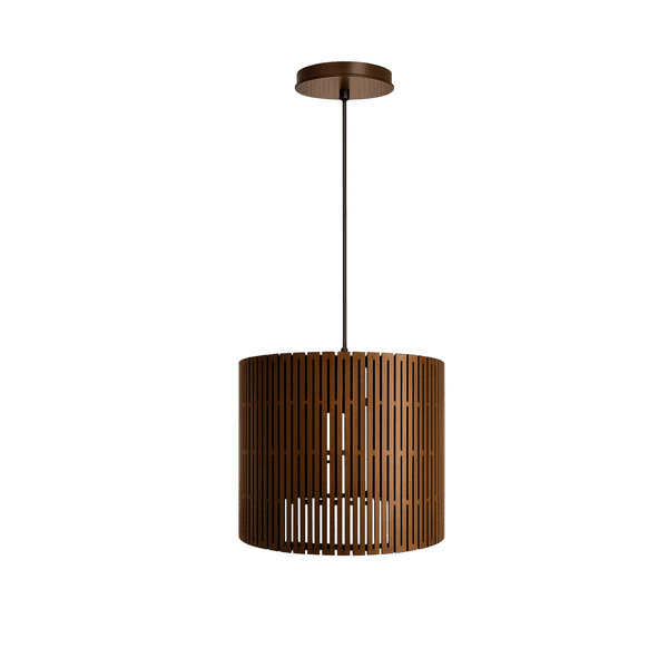 Pendente Redondo 1 Lâmpada MDF Loures Imbuia M