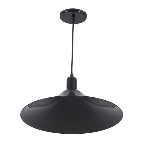 Pendente Redondo 1 Lâmpada Metal Preto Maozi Luz Vita