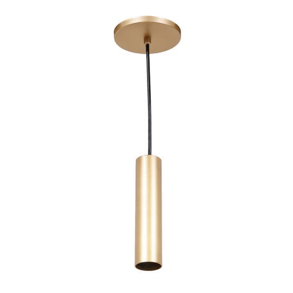 Pendente Tubo 1 Lâmpada Metal Dourado Mini Tube Auremar