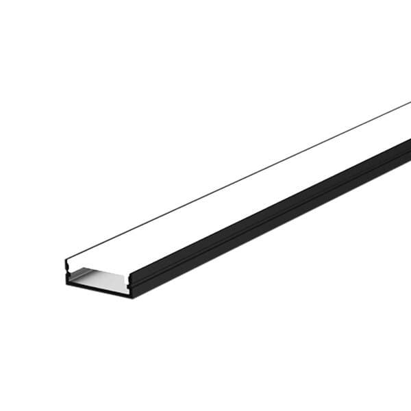 Perfil de LED de Sobrepor Preto IP20 Luminatti Nano 1m