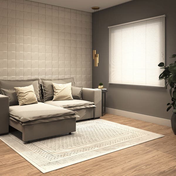 Persiana Horizontal Block PVC Branca 1,80x1,60m Topflex
