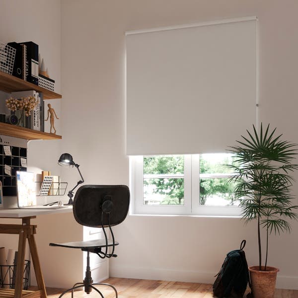 Persiana Rolô Blackout Sooth Poliéster Branca 1,6x2,20m Inspire