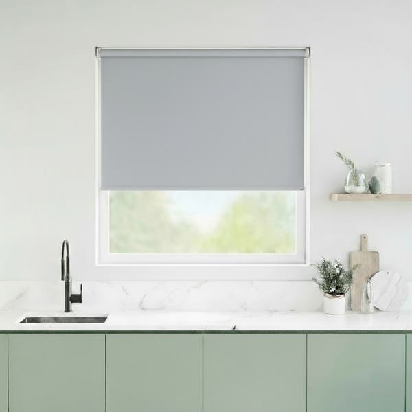 Persiana Rolô Decorativa Visio Poliéster Cinza 1,60x1,60m Inspire