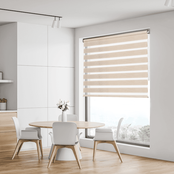 Persiana Rolô Double Vision Dual Poliéster Bege 1,80x2,20m Inspire