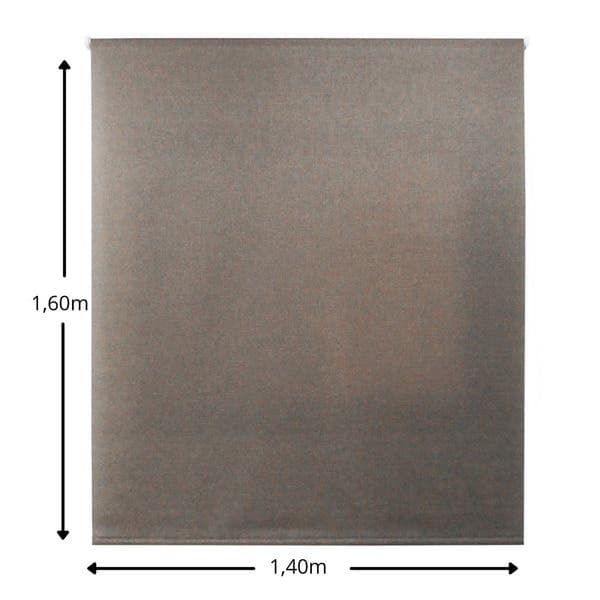 Persiana Rolô Poliéster Breeze Bege Escuro 1,40x1,60m Top Flex