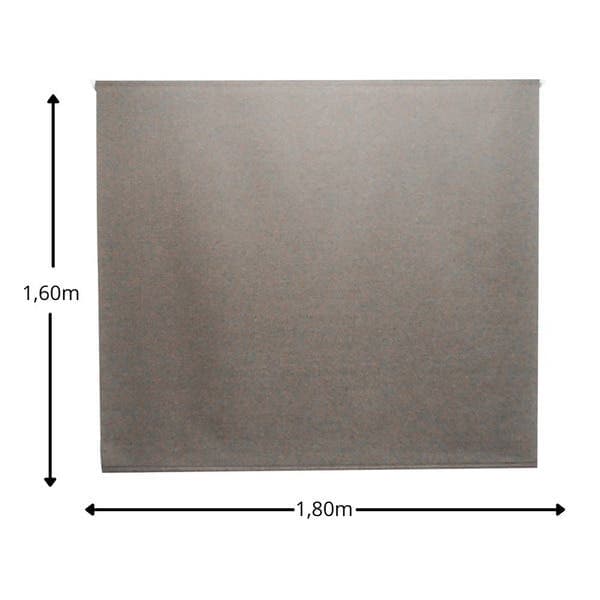 Persiana Rolô Poliéster Breeze Bege Escuro 1,80x1,60m Top Flex