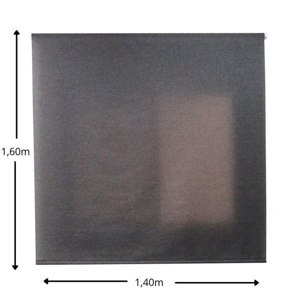 Persiana Rolô Poliéster Breeze Marrom Escuro 1,40x1,60m Top Flex