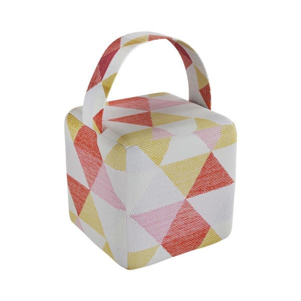 Peso de Porta Cubo 1,5kg Jacquard Laranja 11x11cm